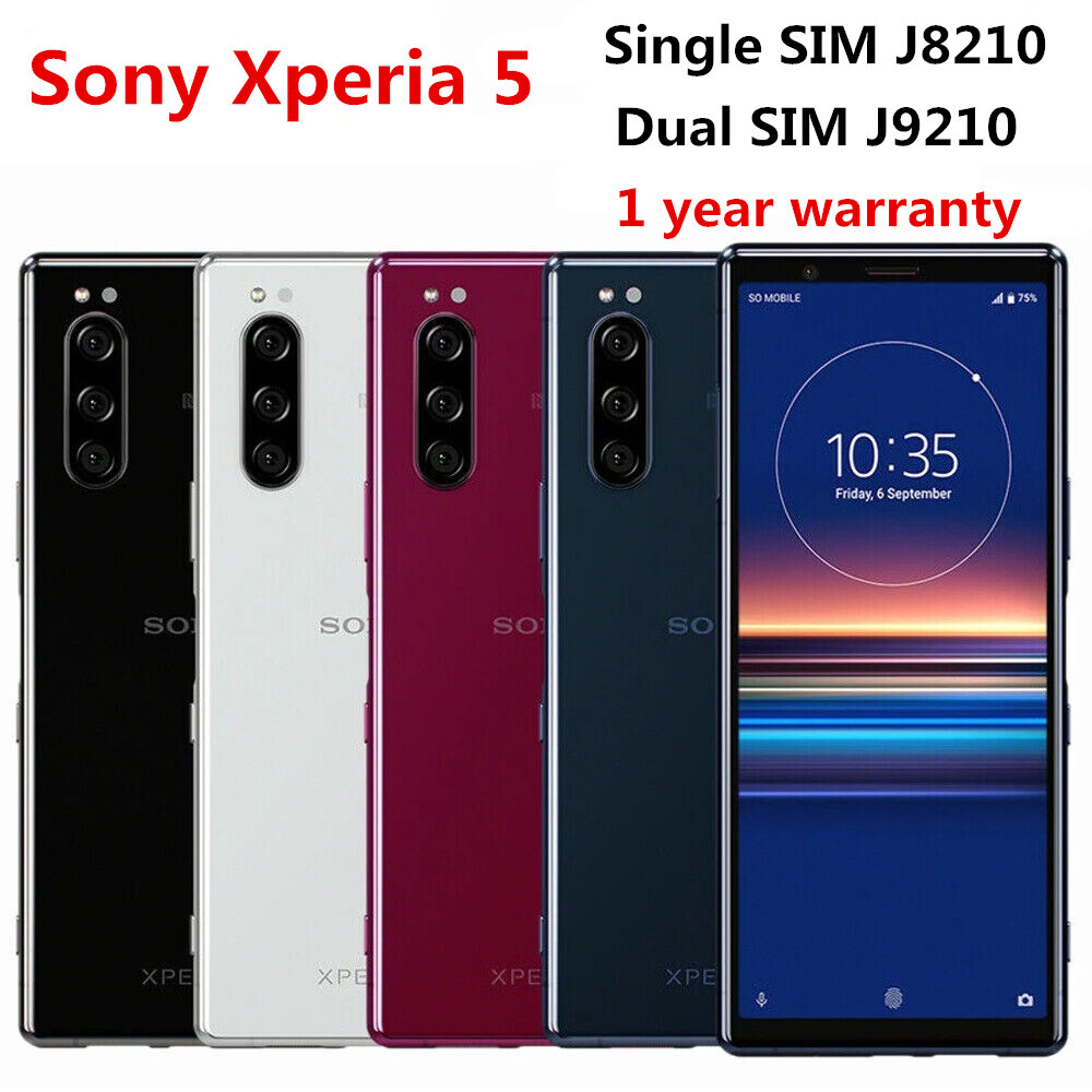 Sony Xperia 5 J8210 J9210 128GB +6GB 12MP 4G LTE Unlocked SmartPhone- New Sealed