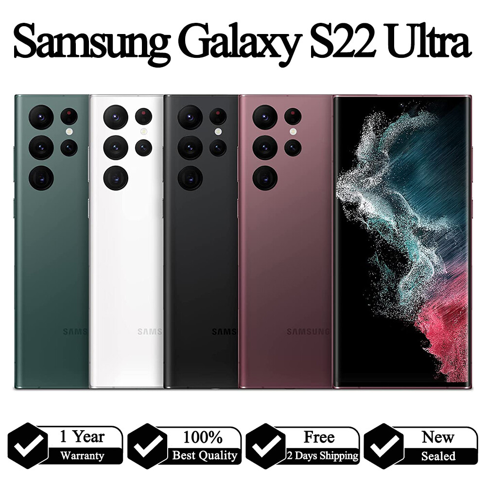 New Samsung Galaxy S22 Ultra 5G 128GB~512GB SM-S908U GSM+CDMA Factory Unlocked