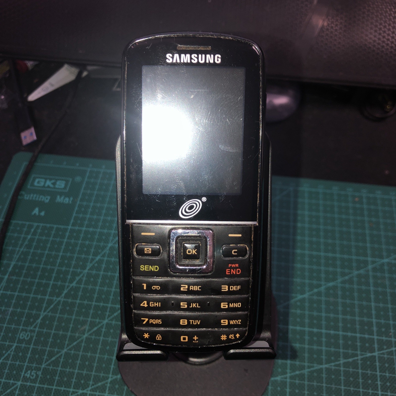 Vtg Samsung SGH-T401G Black Net10 Rare Slider Phone As-Is No Battery BA87