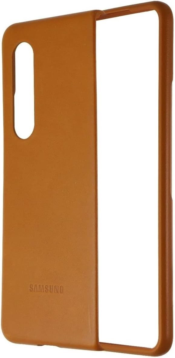 Samsung Galaxy Z Fold 3 Phone Case, Leather Protective Cover, Heavy Duty, Camel