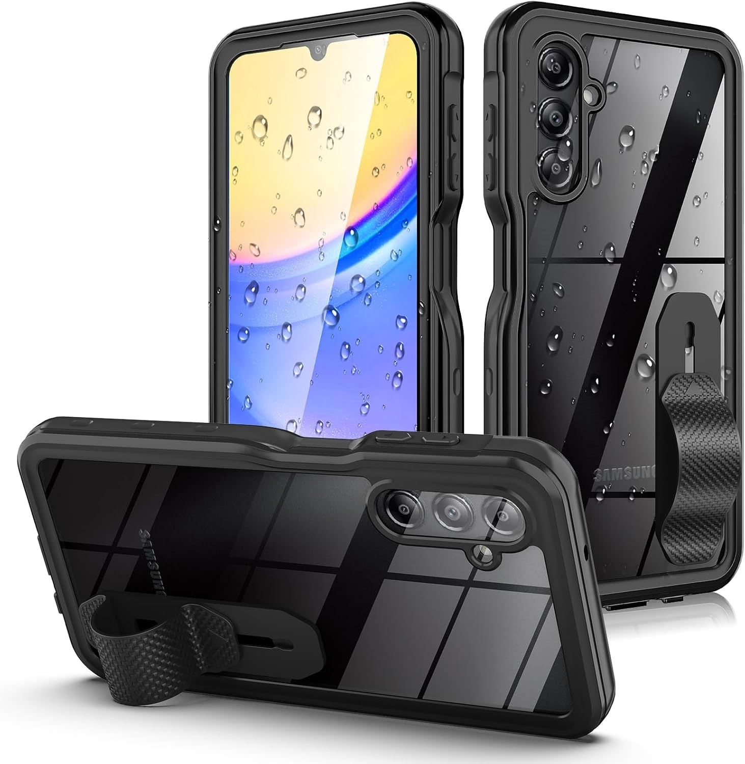 Samsung Galaxy A15 5G Waterproof Case with Built-in Screen Protector and Ring Ho