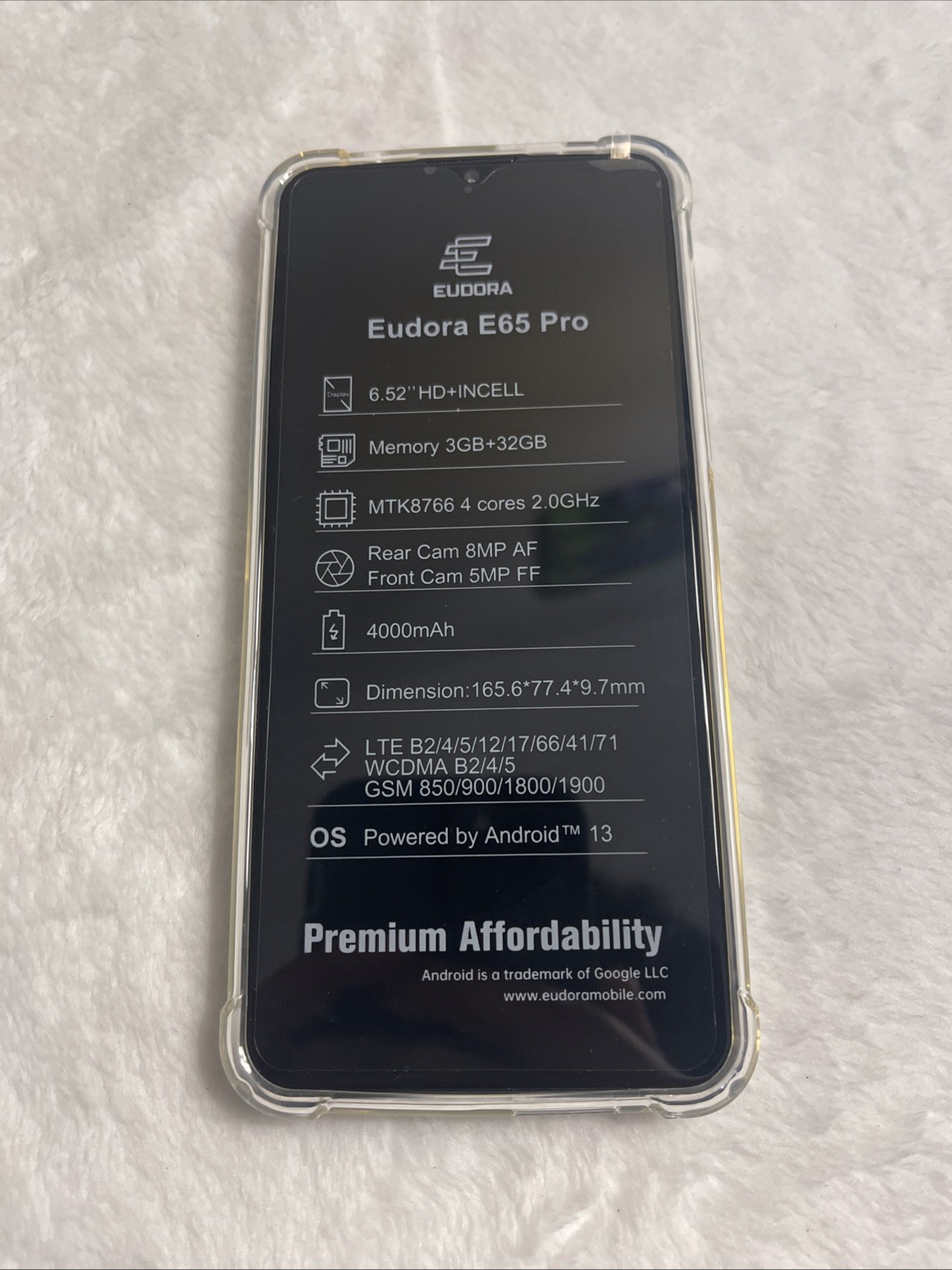 Eudora E65 Pro 32GB Smartphone 4G Android Unlocked 6.52″ 8MP ATT T-Mobil Verizon