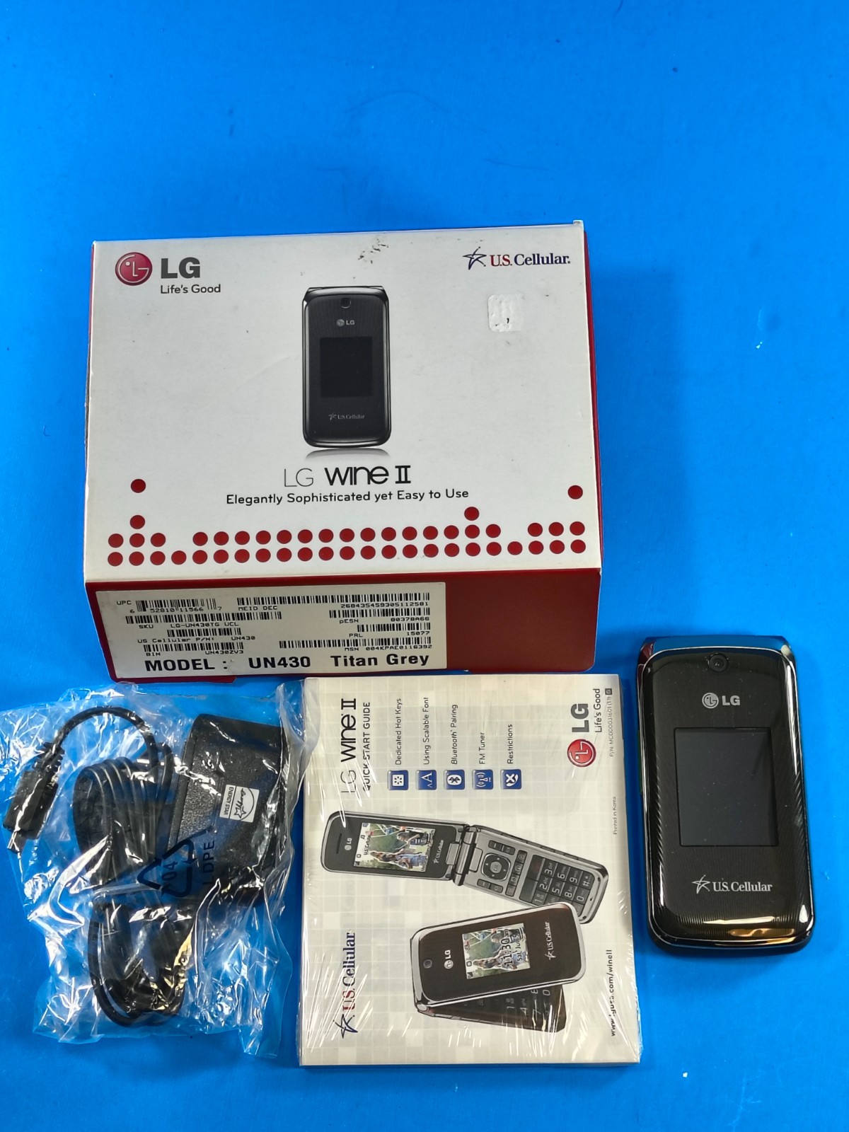 LG Wine II Un430 Titan Gray US Cellular NEW!