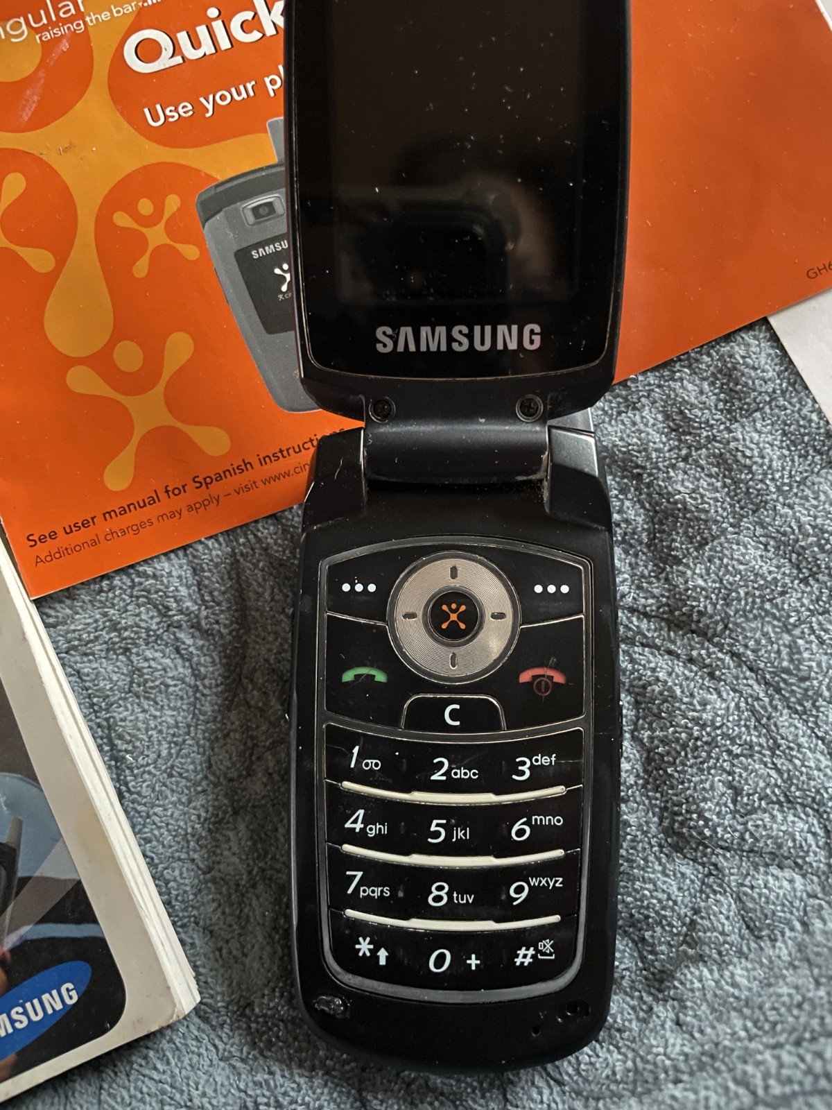 Samsung SGH-C417 – Black ( AT&T / Cingular ) Rare Cellular Flip Phone Unused