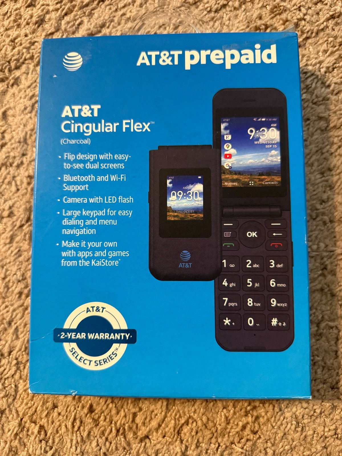 New In Box AT&T Cingular Flex Prepaid Phone
