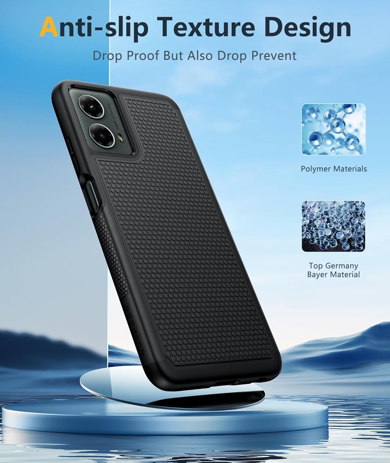 Moto G-5G 2024 Case: 14FT Military Grade Drop Protection with Screen Protector
