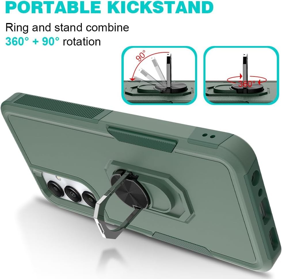 Samsung Galaxy A05s Case, Dual Layer Shockproof Magnetic Kickstand Phone Case