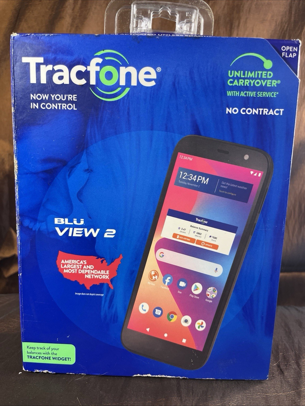 TracFone BLU View 2 (TFBLB131DCFDP) 4G LTE Prepaid Smartphone 32GB Sealed