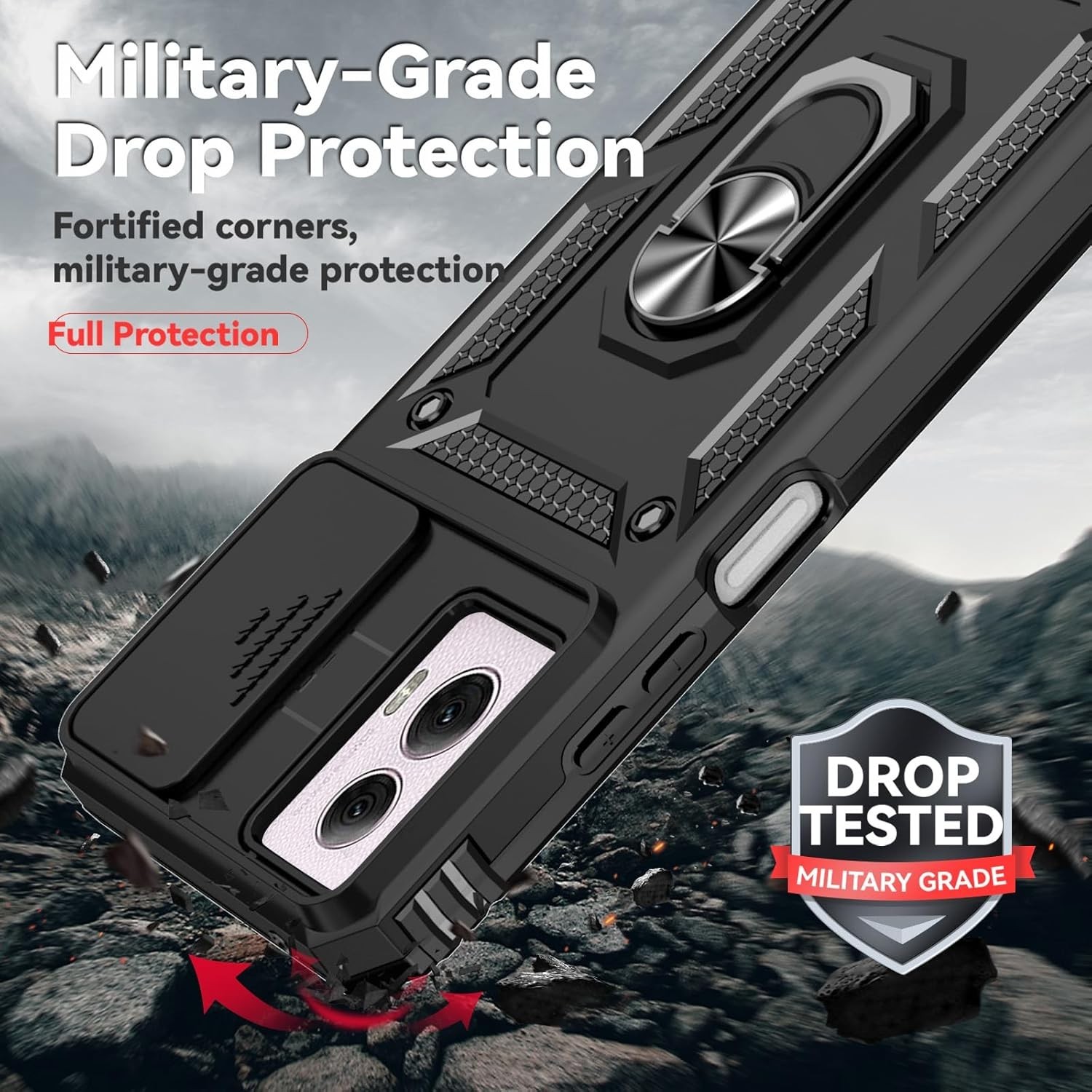 For Motorola Moto G Power 5G 2024 Case with Military Grade, 1x Screen Protector