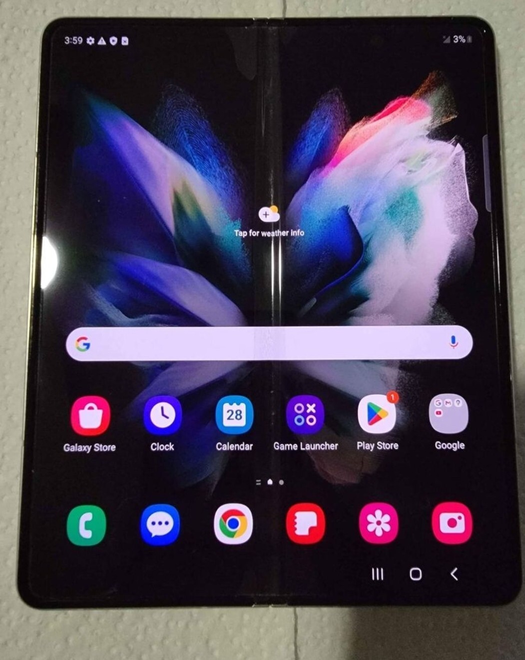Samsung Galaxy Z Fold 3 5G – 512GB – Cosmos Black (Unlocked) (Single SIM)