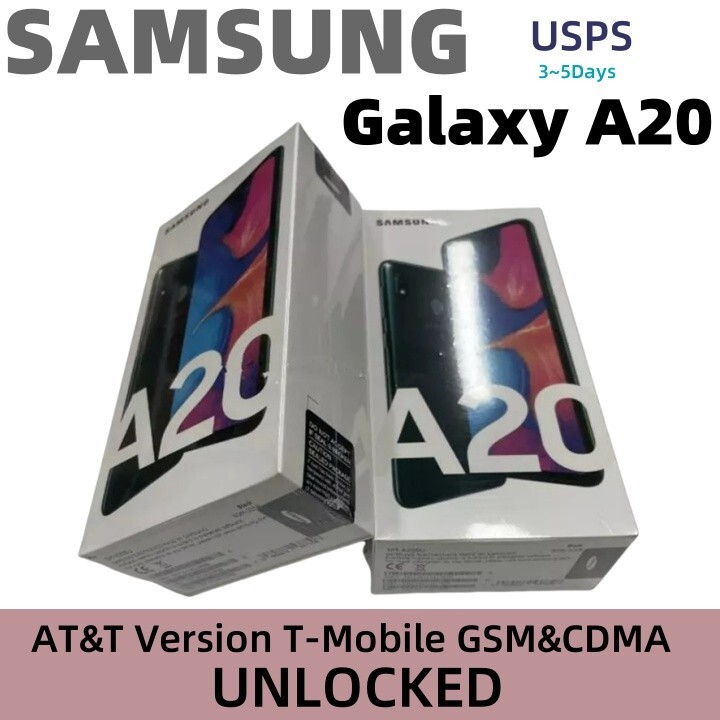 Samsung Galaxy A20 4G LTE 6.4″ 3+32GB 13MP GSM Fully Unlocked (SM-A205U1 -Black)