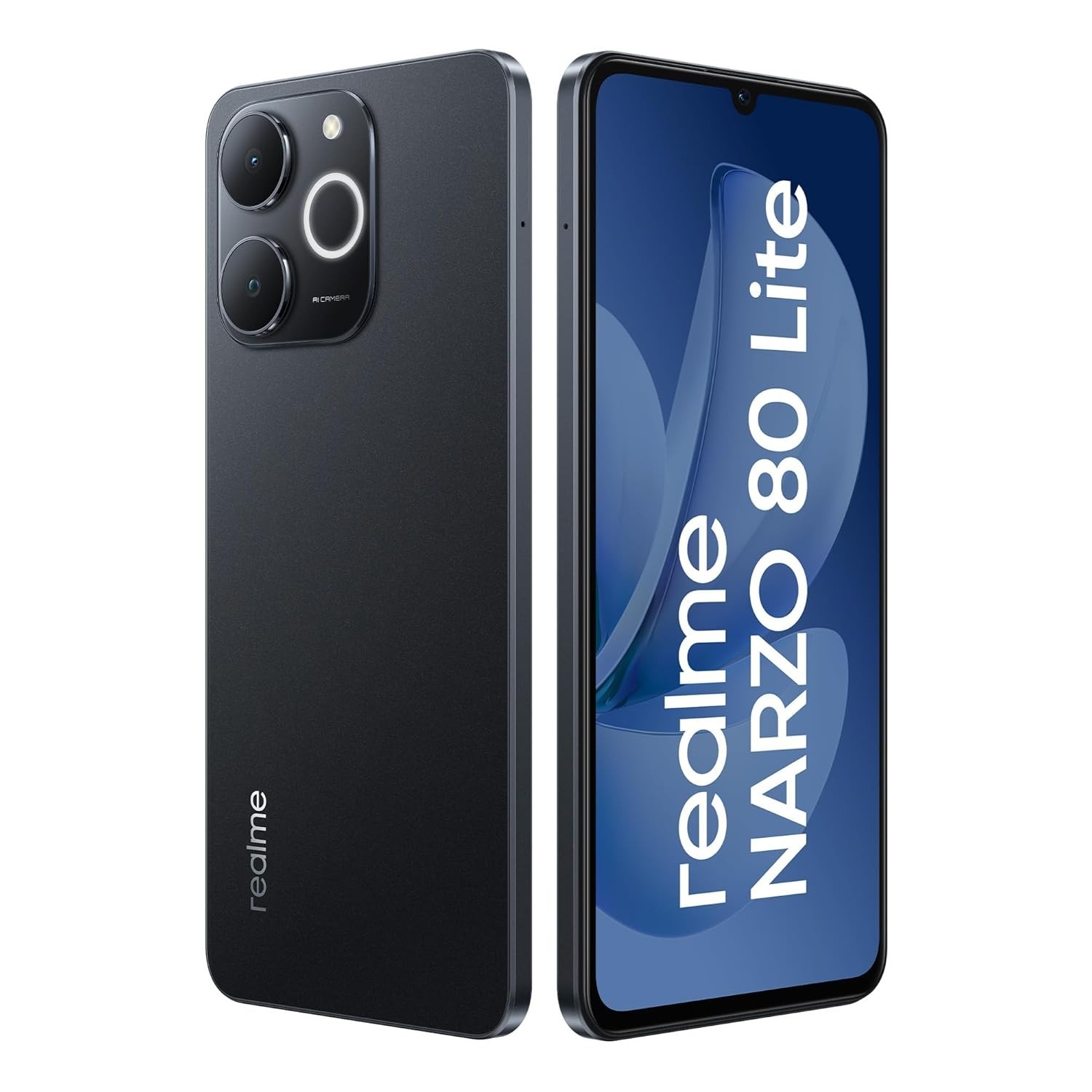 realme Narzo 80 Lite 4G (Obsidian Black, 128 GB) (6 GB RAM) (6.74 inch) HD+