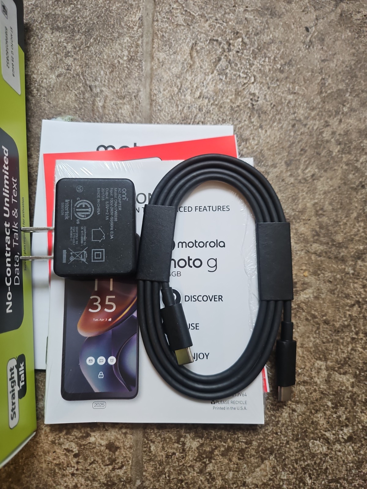 Straight Talk Motorola Moto G 2025, 5G, 64GB, Blue – Prepaid Smartphone🔒