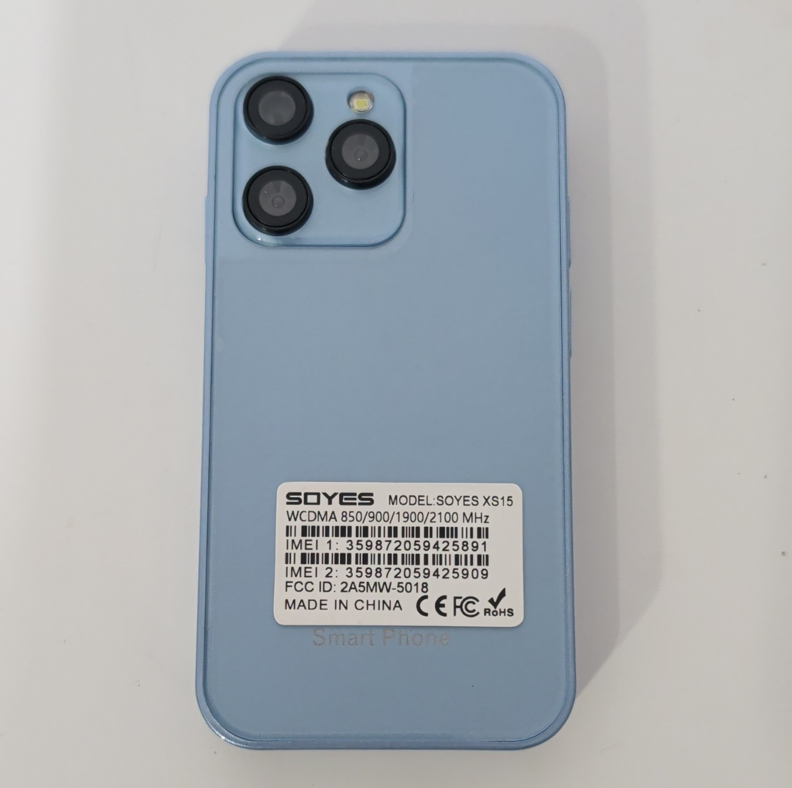 SOYES XS15 Bar Smartphone Blue Android WCDMA 850/900/1900/2100 MHz