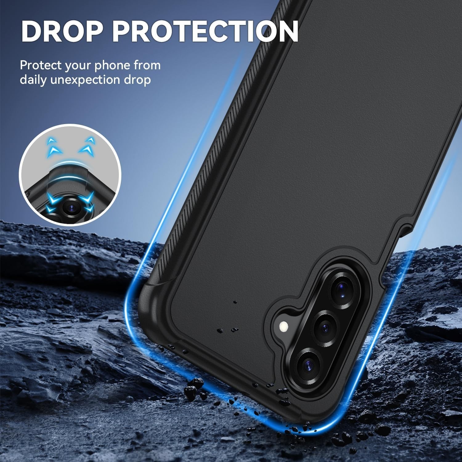 For Samsung Galaxy A17 5G Case with 2x Screen Protector,Military Grade Drop test