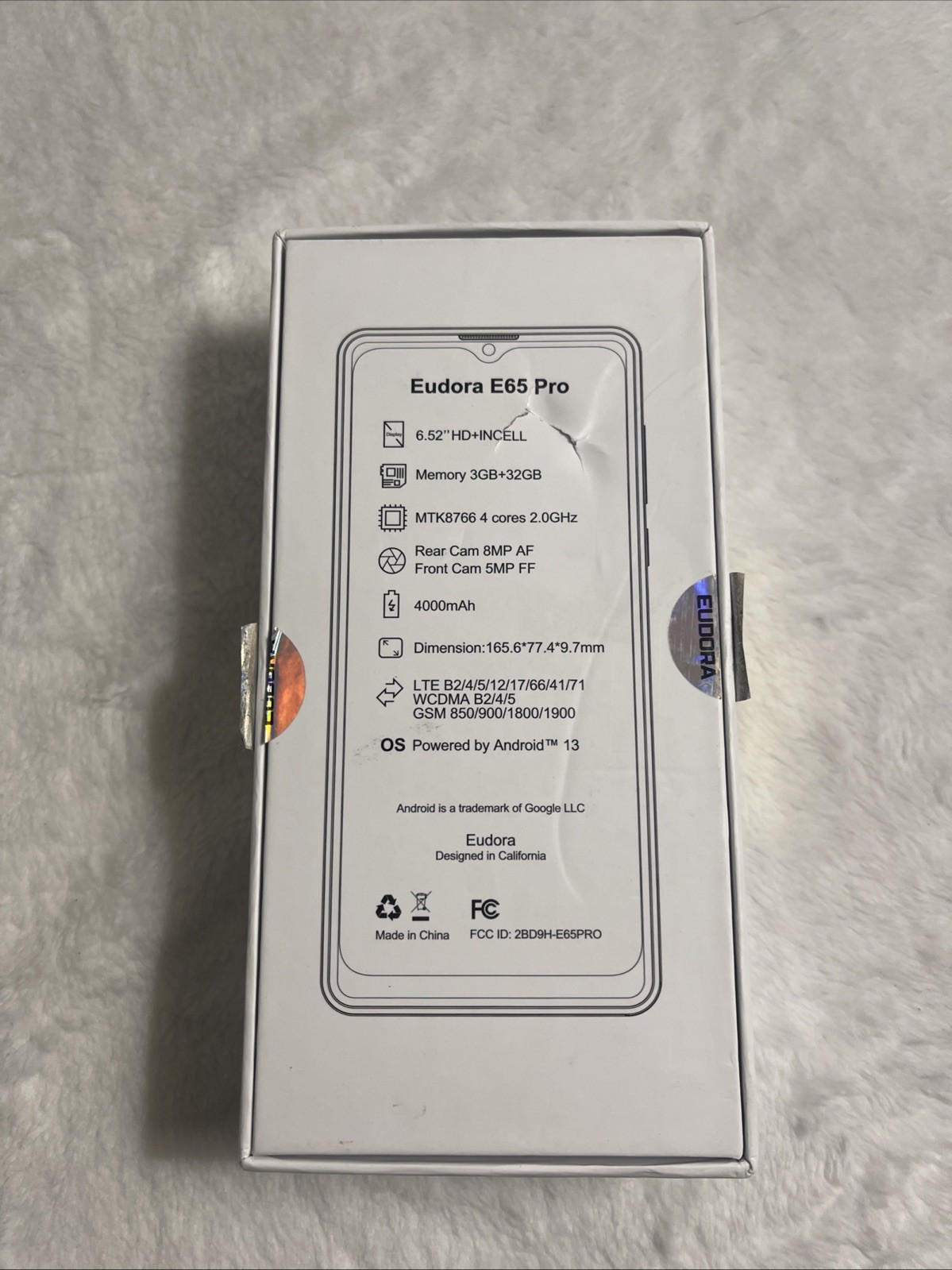 Eudora E65 Pro 32GB Smartphone 4G Android Unlocked 6.52″ 8MP ATT T-Mobil Verizon