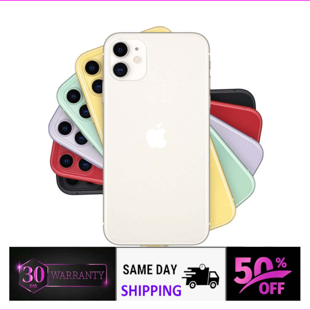 Apple iPhone 11 Unlocked 64GB/128GB – Black, White, Red – Free Shipping!