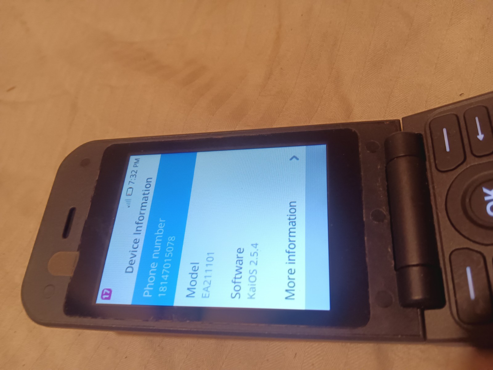 AT&T Cingular Flex 2 U1030AA Prepaid 4G LTE Flip Phone, 2MP, Android, Navy