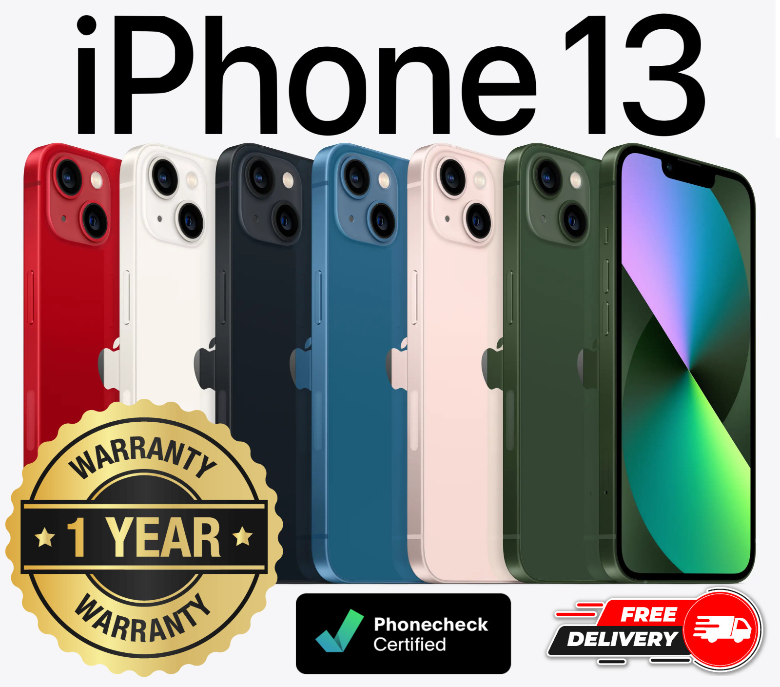 Apple iPhone 13 – 128GB | 256GB – Unlocked AT&T Verizon T-Mobile Cricket Metro