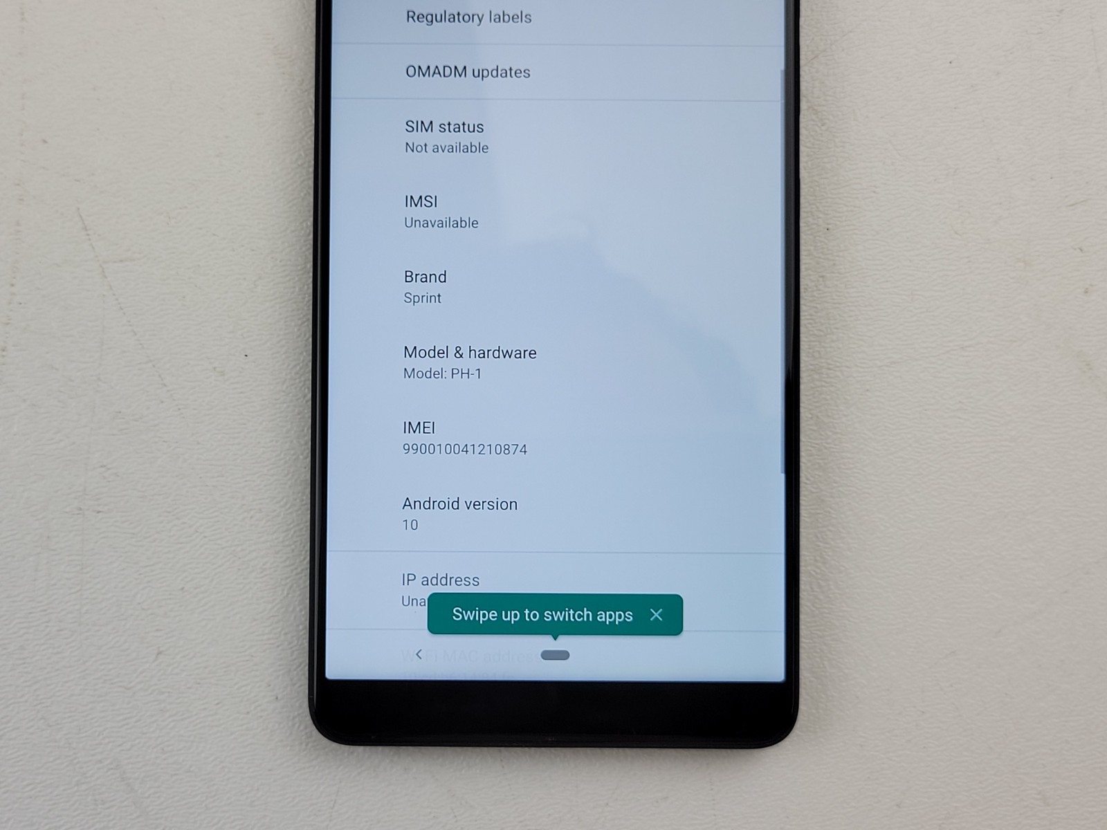 Essential Phone (PH-1) 128GB – Black (Sprint) Smartphone – H6256