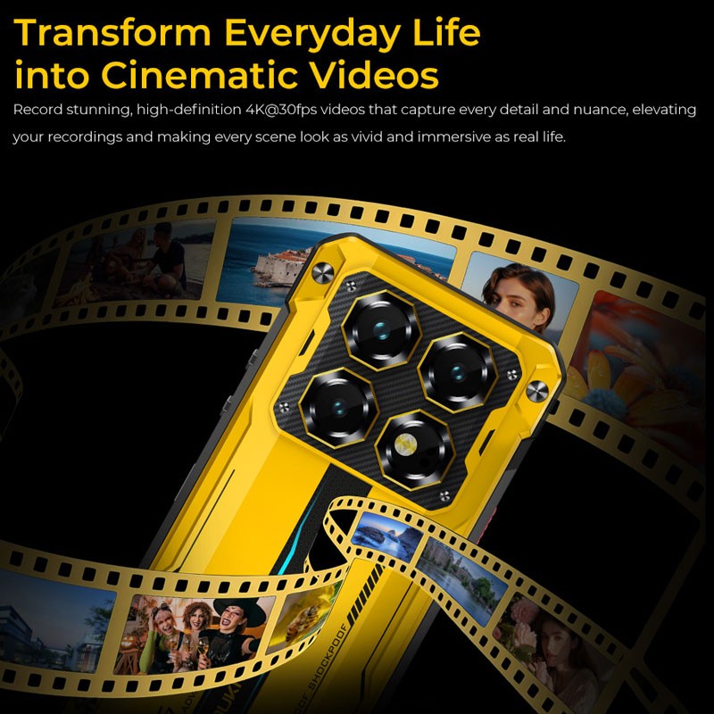 7.2 inch 5G OUKITEL WP60 Rugged Mobile Android 15 NFC Phone Outdoors 512GB 120Hz