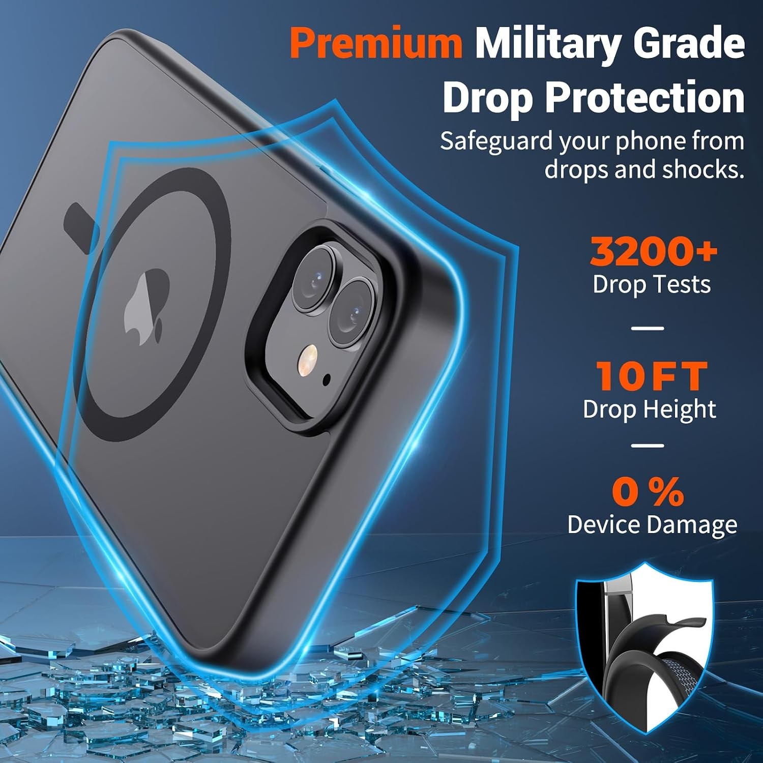 Magnetic for iPhone 12 Mini Case & iPhone 13 Mini Case Slim Translucent Matte Co