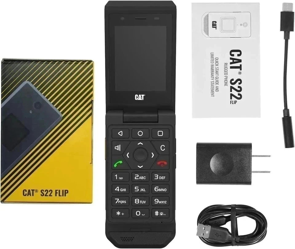 CAT S22 Rugged Flip Phone Unlocked (16GB) 2.8” Touchscreen Smart Cell Phone …