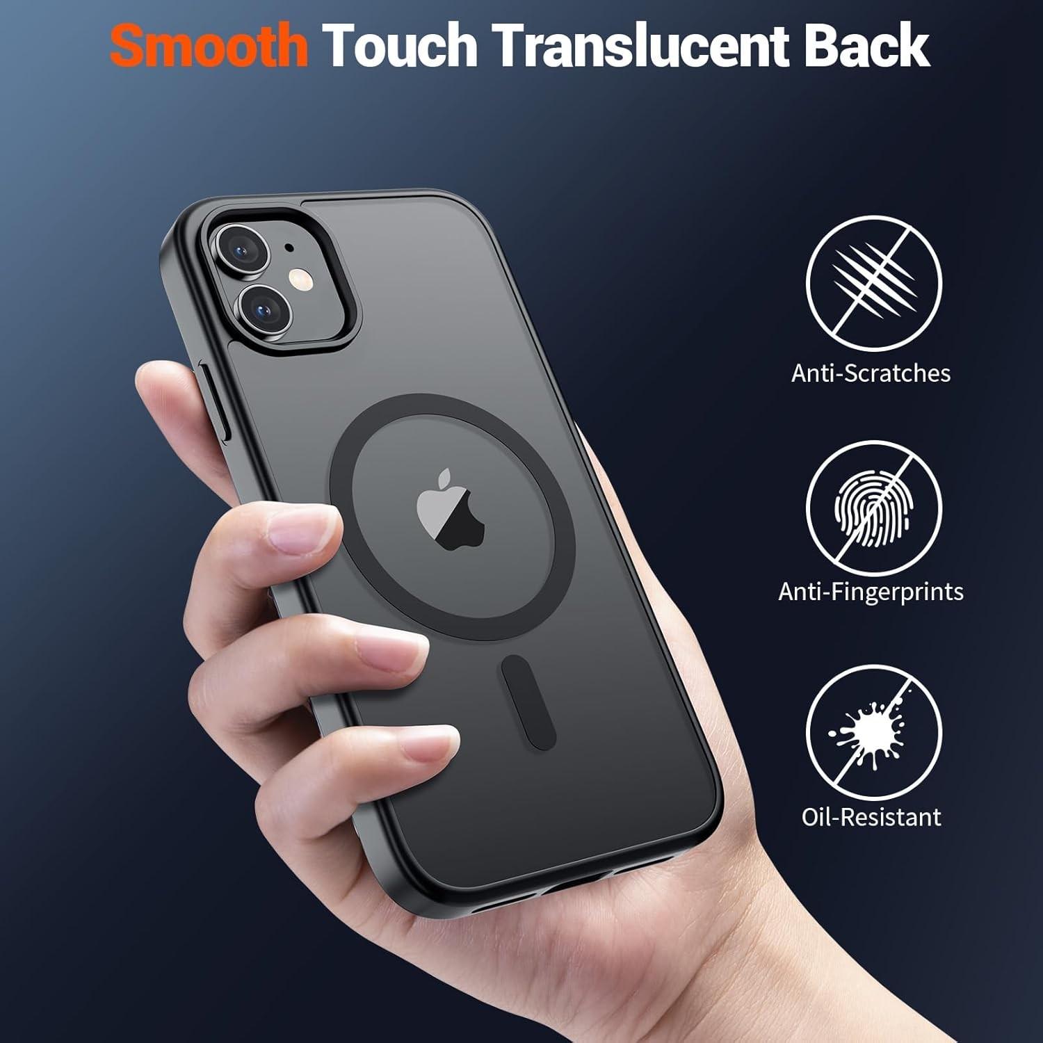 Magnetic for iPhone 12 Mini Case & iPhone 13 Mini Case Slim Translucent Matte Co