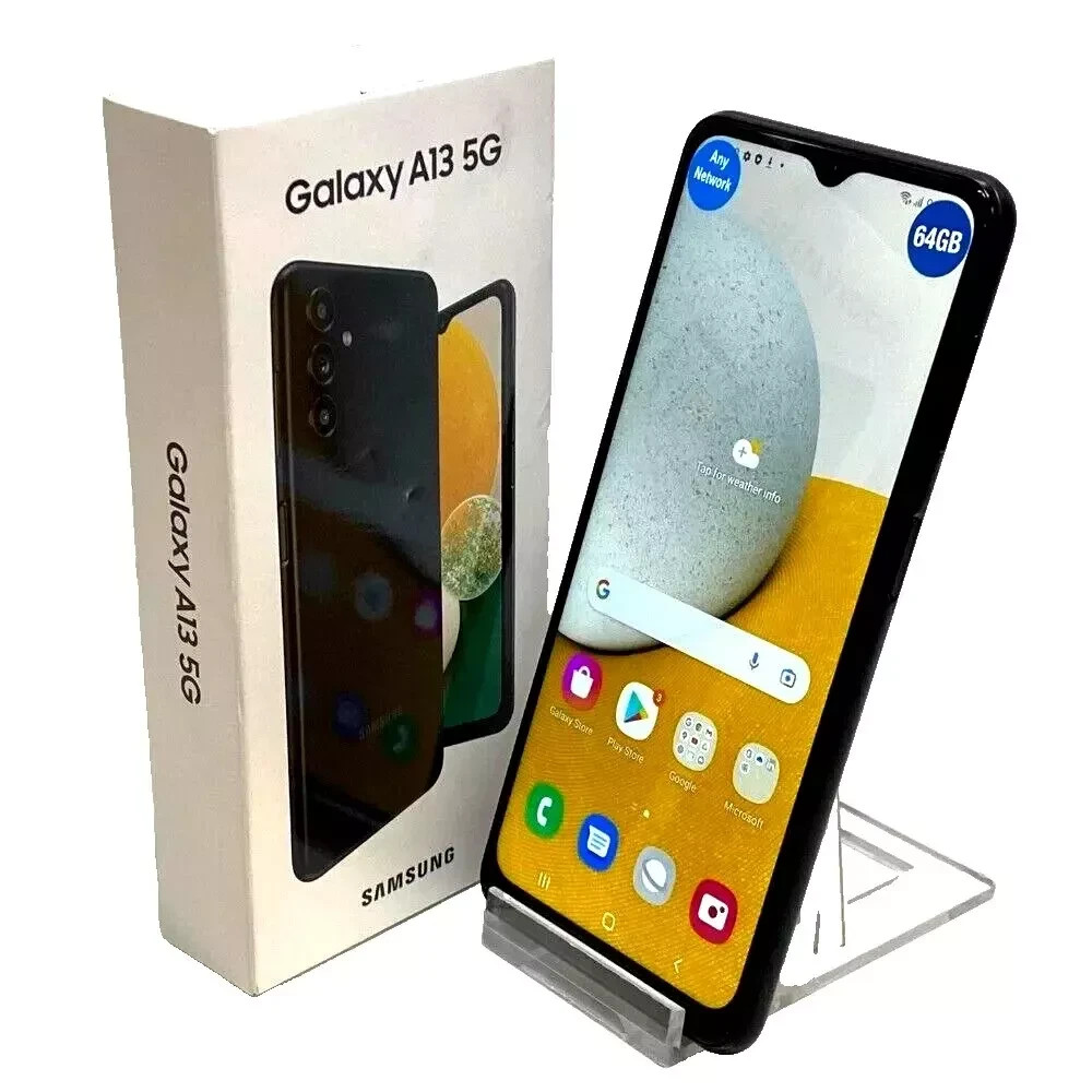 New Samsung Galaxy A13 5G (A136U) – 64GB GSM Unlocked Smartphone – Black