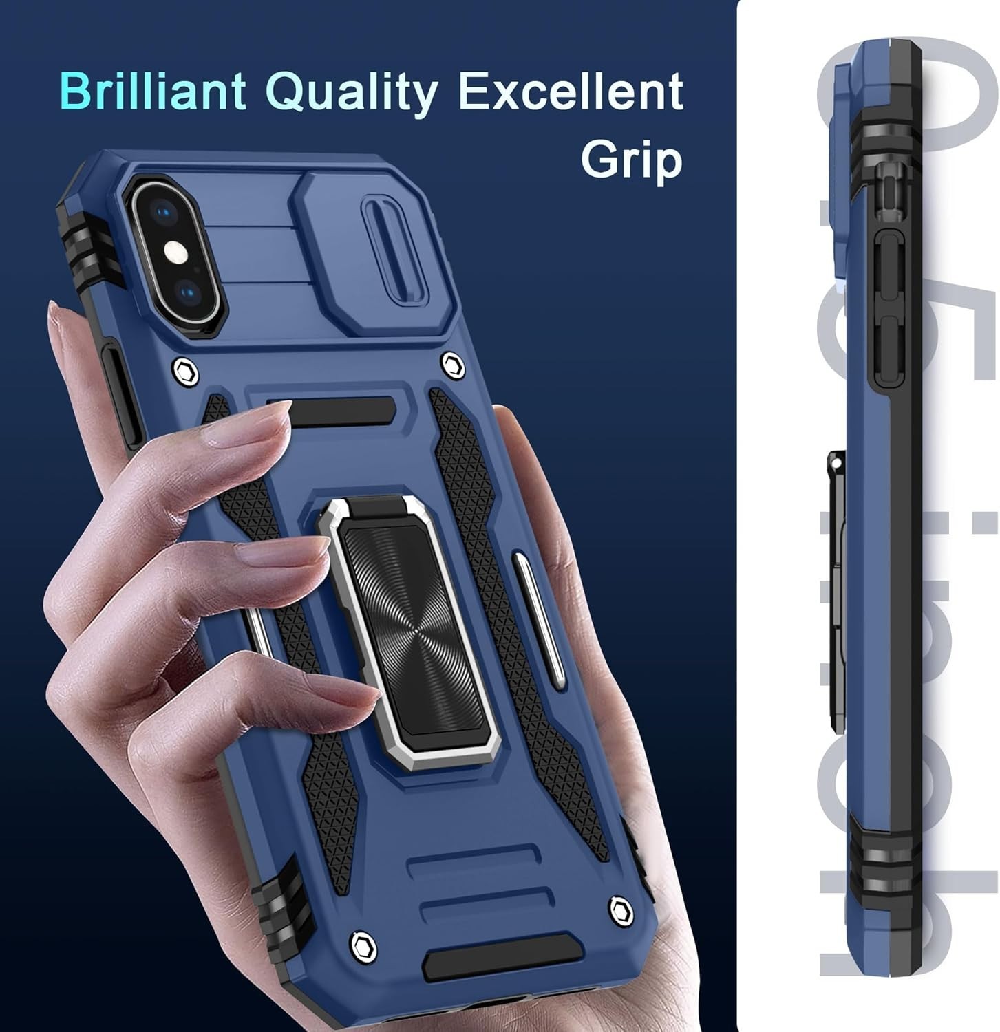 For IPhone Xs Max Case High Protection Premium Quality Cover Anti Drop Thin Blue