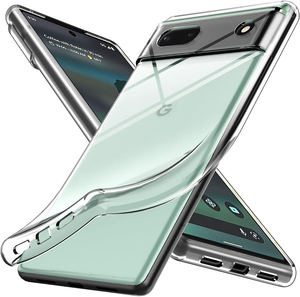 Crystal Clear Google Pixel 6a Case Soft Slim Fit Transparent Plastic TPU Cover