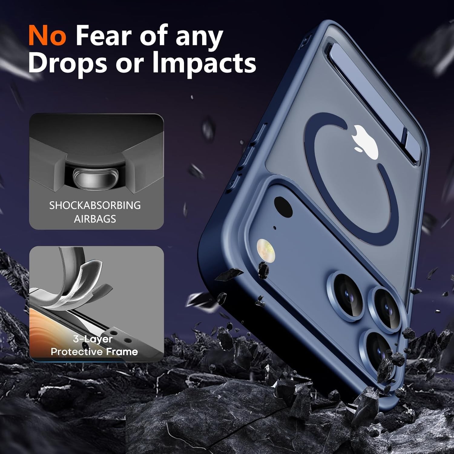 Magnetic Case for iPhone 17 Pro Max Phone Case with Privacy Screen Protector 2X