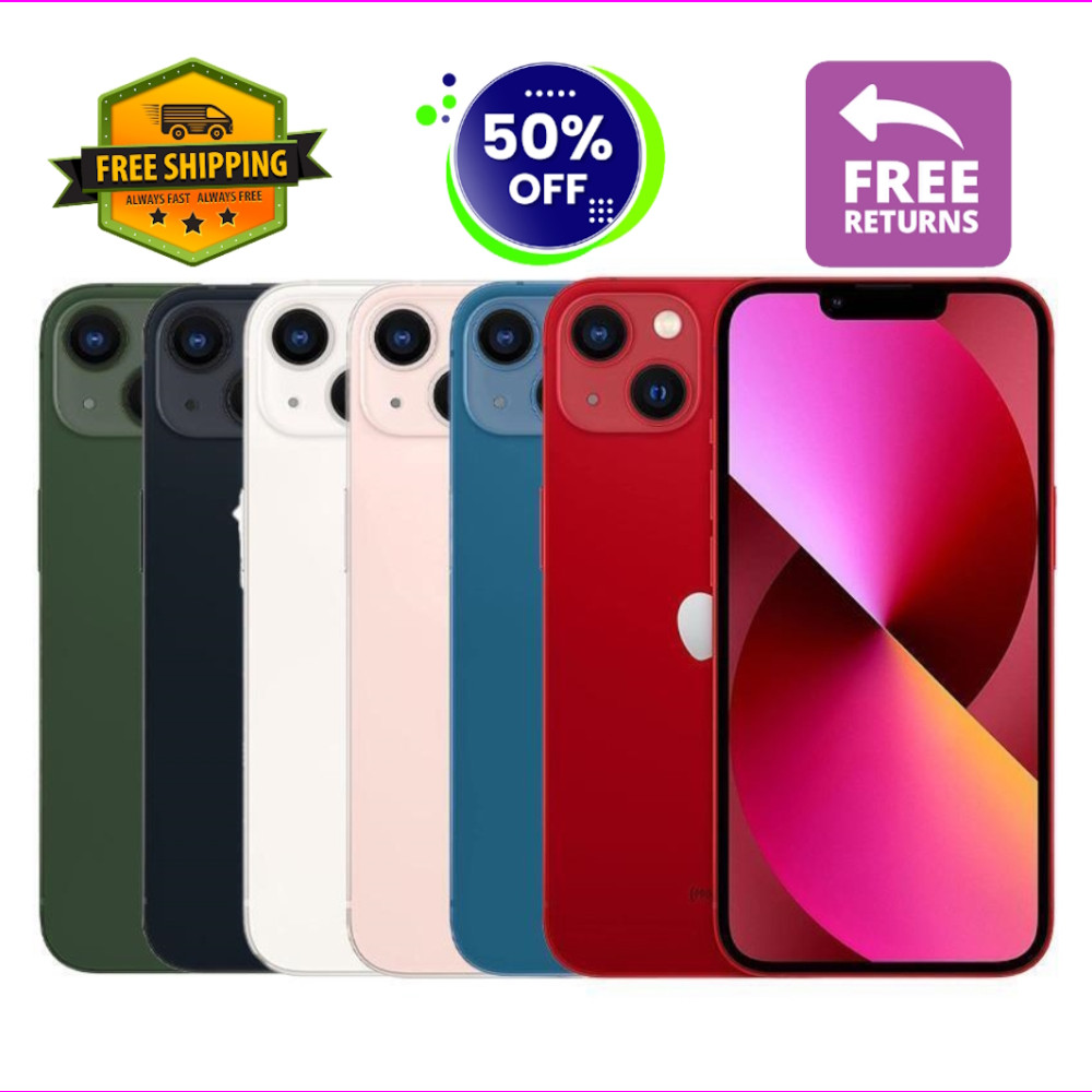 Unlocked Apple iPhone 13 – Fair Condition, 128/256GB/512GB, Blue Pink Green