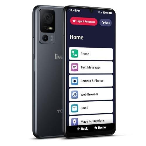 LIVELY Jitterbug Smart4 Smartphone for Seniors – 6.7 Inch Screen – Easy to Use