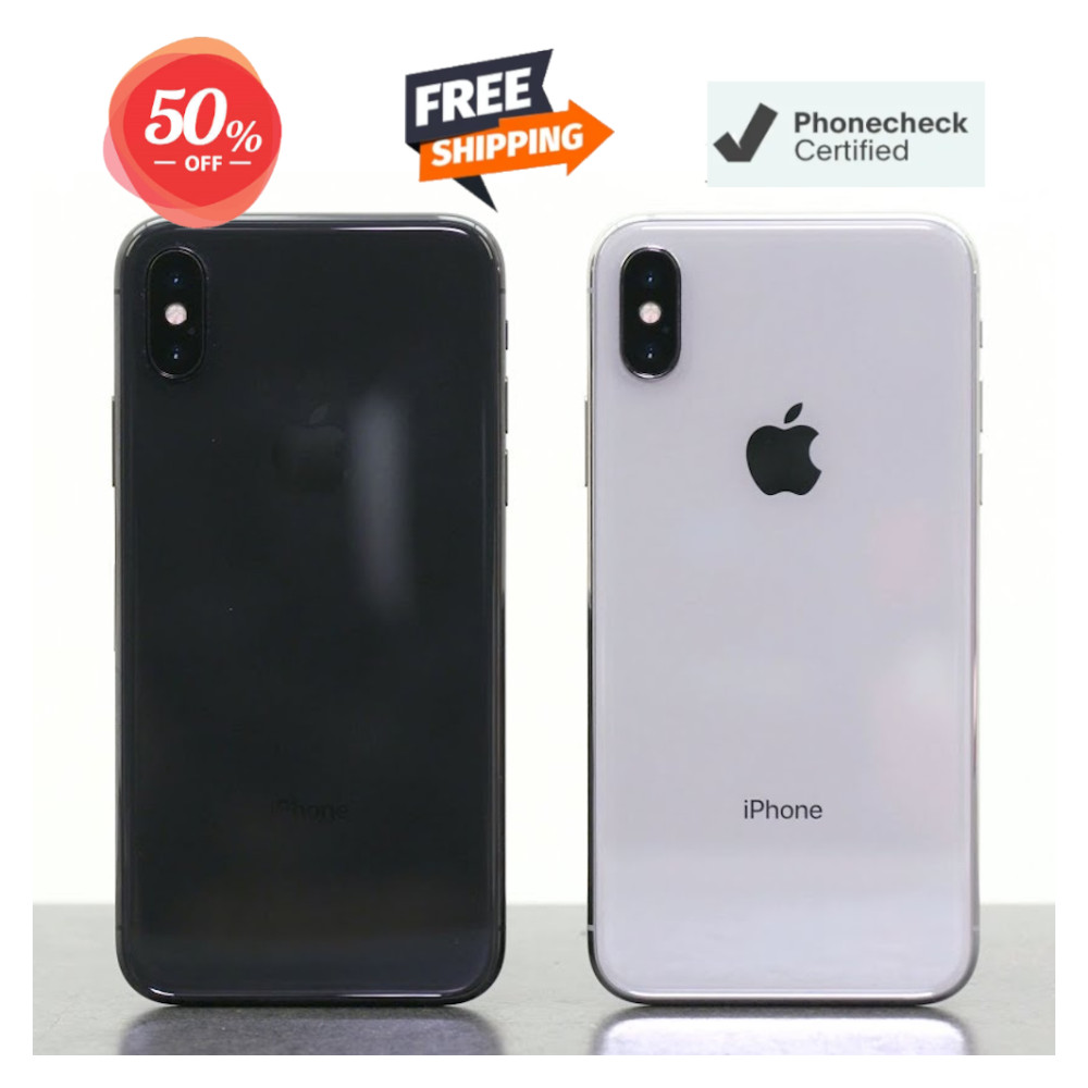 Apple iPhone X 64/256GB Unlocked Verizon At&t T-Mobile Free Return – Gray Silve