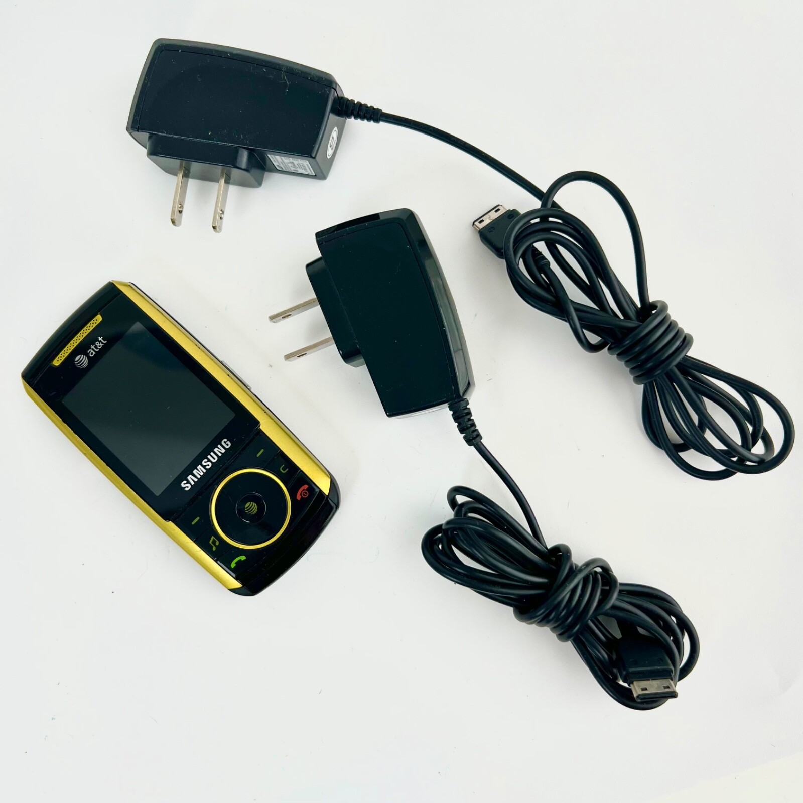 Samsung SGH-A737 Lime Green/Black AT&T Slide Phone with Dual Chargers