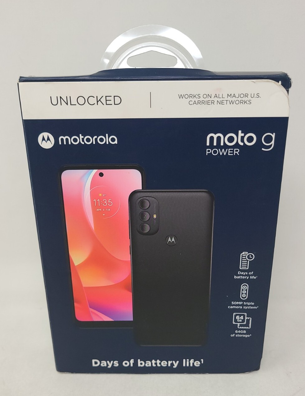 Open BOX Motorola Moto G Power XT2165-5 64GB Unlocked Smartphone